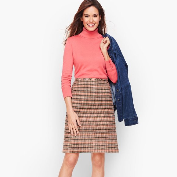 Talbots Plaid Wool A-Line Skirt 16 - Picture 1 of 15